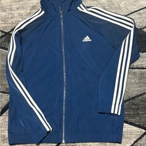 Adidas Navy Blue Track Jacket with Hood women xl (#1)